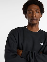 Schwarz - New Balance Mens Linear Heritage Graphic Print Backprint Sweatshirt - Bild 4 von 7