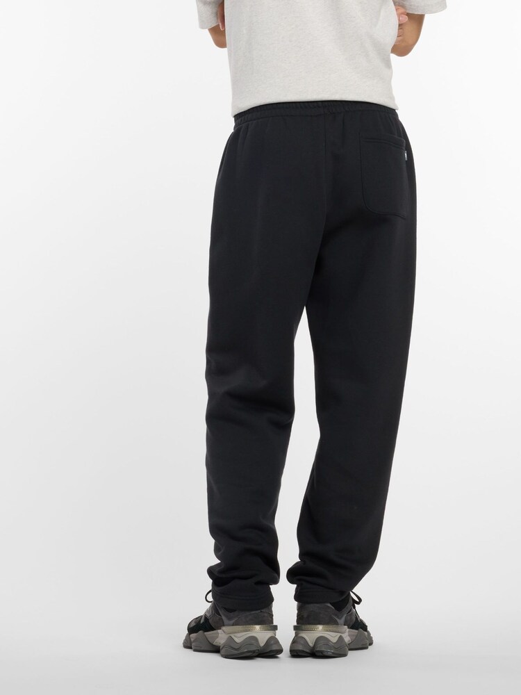 New Balance Black Mens Linear Heritage Graphic Print Fleece Joggers - Image 2 of 7