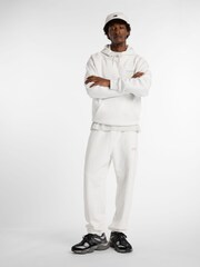 New Balance Grey Mens Linear Heritage Graphic Print Fleece Joggers - Image 4 of 8