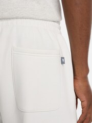 New Balance Grey Mens Linear Heritage Graphic Print Fleece Joggers - Image 7 of 8