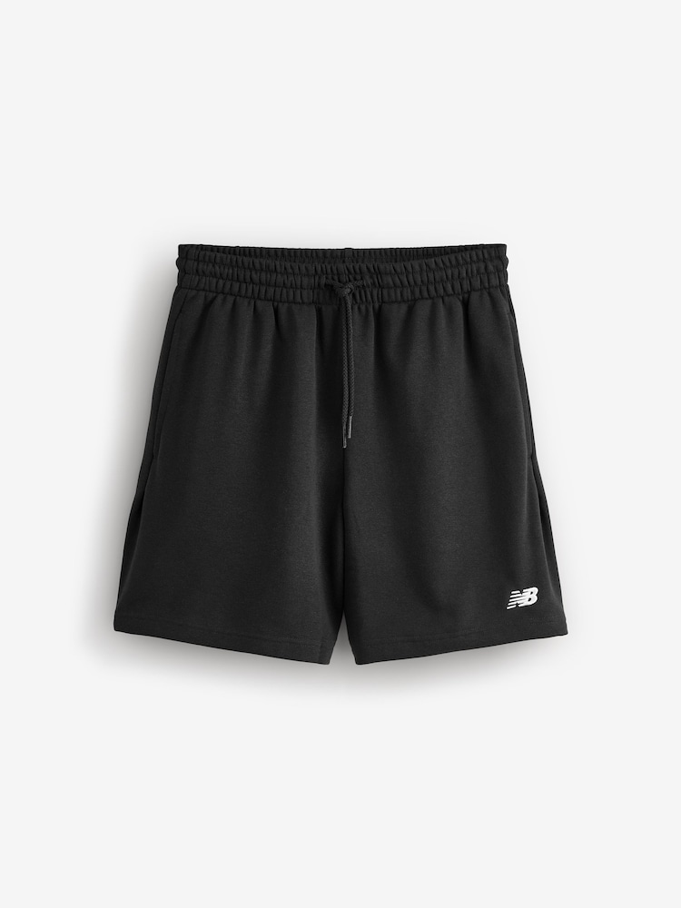 New Balance Black Mens Essential French Terry 7inch Shorts - Image 1 of 1