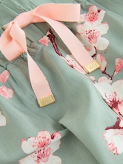 Bath & Body Works Green Cherry Blossom Button Through Pyjama Set - Image 11 of 12