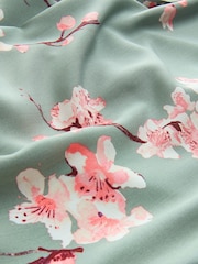 Bath & Body Works Green Cherry Blossom Button Through Pyjama Set - Image 12 of 12