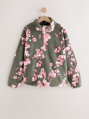 Green - Cherry Blossom Borg Fleece - Image 1 of 4
