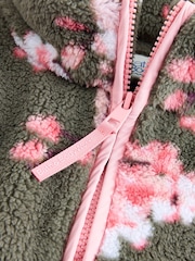Green - Cherry Blossom Borg Fleece - Image 3 of 4