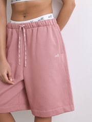 self. Pink Longline Sweat Shorts - Image 5 of 9