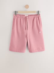 self. Pink Longline Sweat Shorts - Image 6 of 9