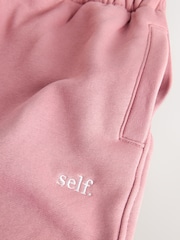 self. Pink Longline Sweat Shorts - Image 8 of 9