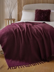 Plum Purple Beckett Throw - Image 1 of 5
