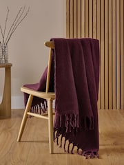 Plum Purple Beckett Throw - Image 2 of 5