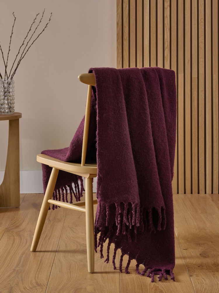 Plum Purple Beckett Throw - Image 2 of 5