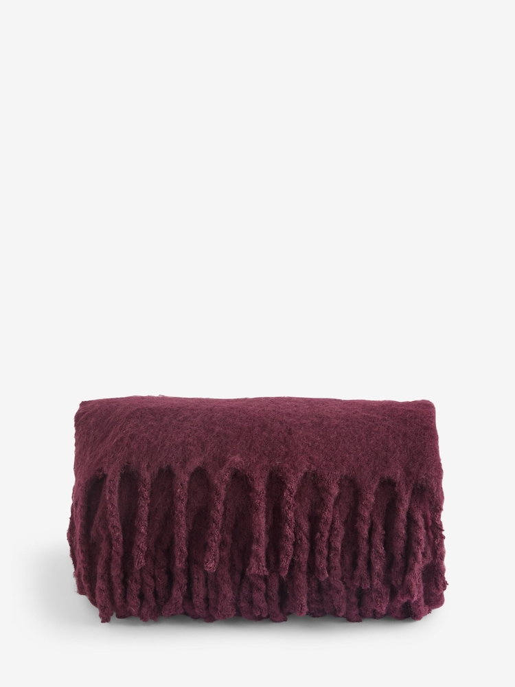 Plum Purple Beckett Throw - Image 5 of 5