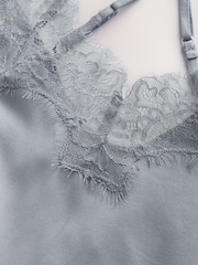 Grey Lace Detail Maxi Slip - Image 9 of 9
