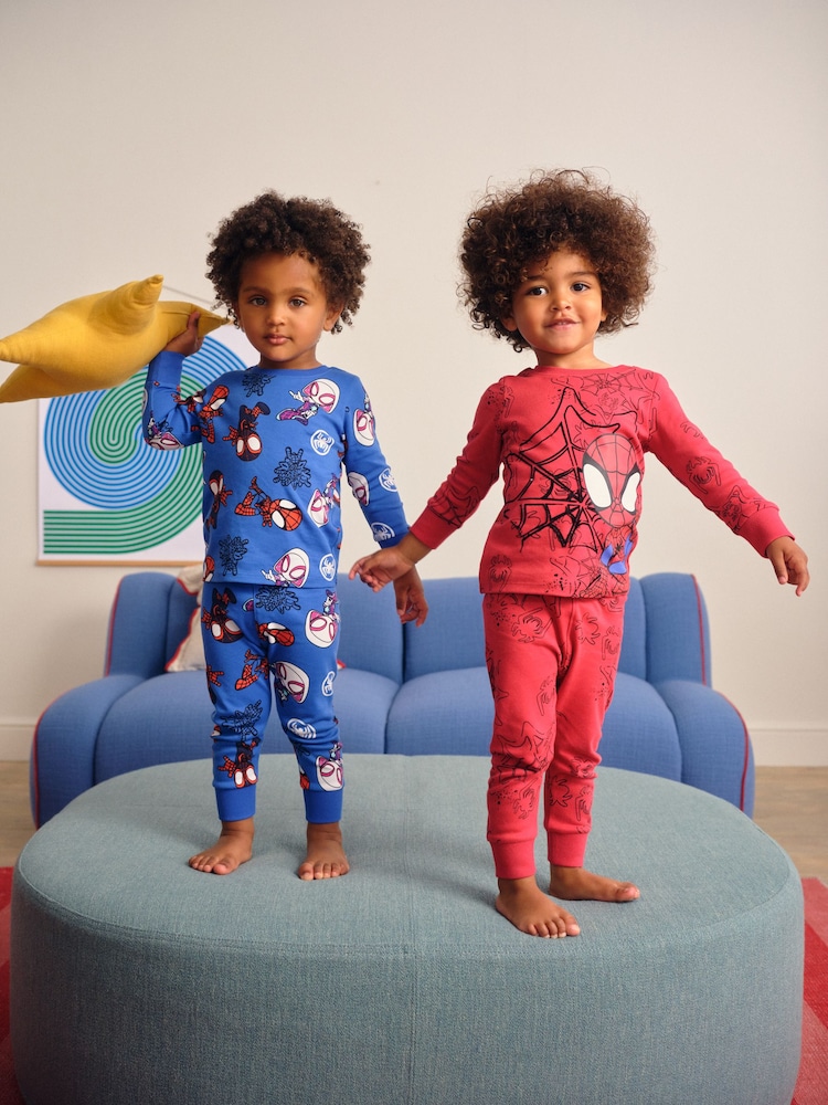 Red Spidey License Snuggle Pyjamas 2 Pack (9mths-10yrs) - Image 1 of 8