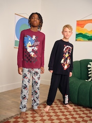 Multi Sonic Jogger Fit License Pyjamas 2 Pack (3-14yrs) - Image 1 of 10