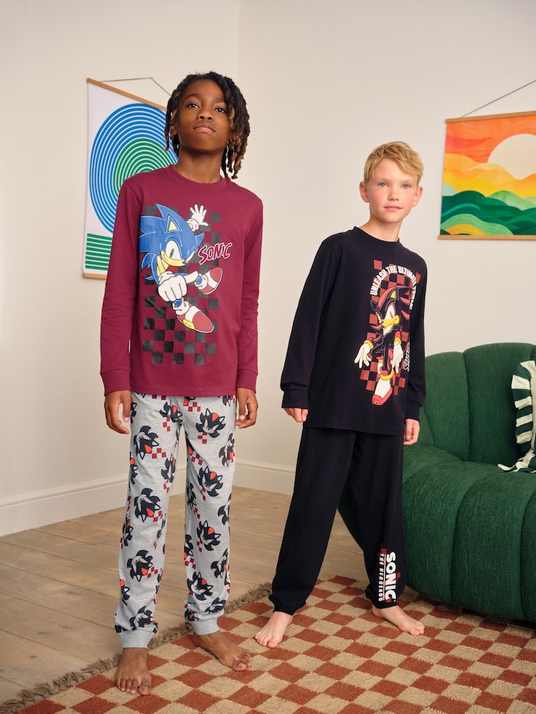 Multi Sonic Jogger Fit License Pyjamas 2 Pack (3-14yrs) - Image 1 of 10