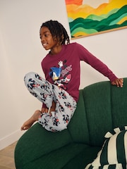 Multi Sonic Jogger Fit License Pyjamas 2 Pack (3-14yrs) - Image 4 of 10