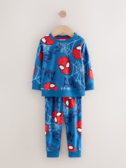 Navy Spiderman Single Cosy Fleece License Pyjamas (12mths-10yrs) - Image 3 of 6
