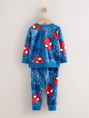 Navy Spiderman Single Cosy Fleece License Pyjamas (12mths-10yrs) - Image 4 of 6