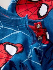 Navy Spiderman Single Cosy Fleece License Pyjamas (12mths-10yrs) - Image 5 of 6