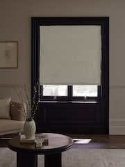 White Ready Made Blackout Matte Velvet Roman Blinds - Image 2 of 5