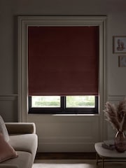 Pink Blush Ready Made Blackout Matte Velvet Roman Blinds - Image 2 of 5