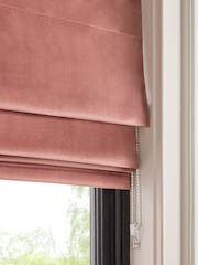 Pink Blush Ready Made Blackout Matte Velvet Roman Blinds - Image 3 of 5
