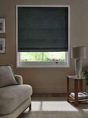 Green Sage Ready Made Blackout Matte Velvet Roman Blinds - Image 3 of 8