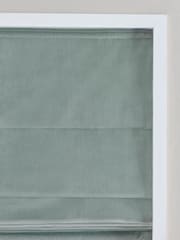 Green Sage Ready Made Blackout Matte Velvet Roman Blinds - Image 5 of 8