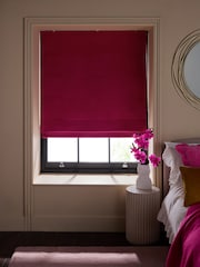 Pink Fuchsia Ready Made Blackout Matte Velvet Roman Blind - Image 3 of 8