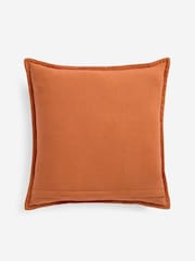 Orange 43 x 43cm Tufted Borg Pumpkin Cushion - Image 6 of 7