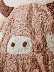 Natural 43 x 43cm 43 X 43cm Hamish Highland Cow Embroidered Cushion - Image 2 of 5