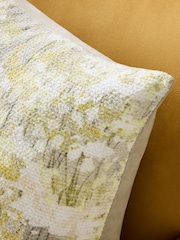 Ochre Yellow 50 x 50cm Renew Abstract Floral Print Cushion - Image 2 of 6