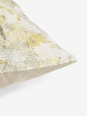Ochre Yellow 50 x 50cm Renew Abstract Floral Print Cushion - Image 6 of 6