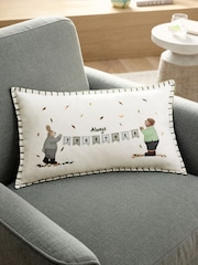 Bertie Bear And Rosie Rabbit Slogan Cushion - Slika 1 iz 6