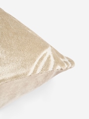 Neutral Cut Velvet Pumpkin Cushion - Image 5 of 5