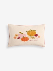 Orange 30 x 40cm Embroidered Pumpkin Cushion - Image 3 of 5