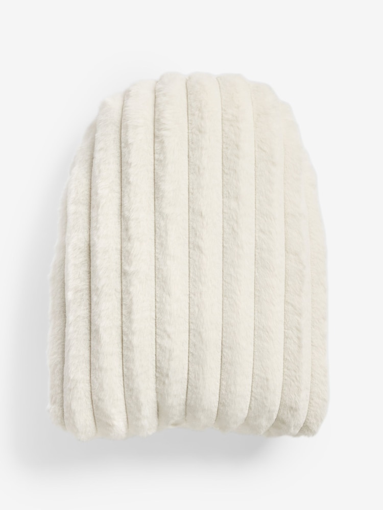 Buy Ivory 3D Faux Fur Ghost Shaped Cushion from the Next UK online