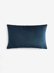 Navy 40 x 59cm Cut Velvet Collage Cushion - Image 4 of 4