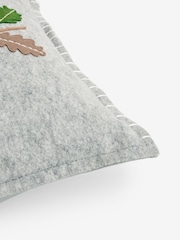 Grey Embroidered Squirrel Cushion - Image 4 of 6
