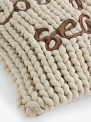 Cosy Season Slogan Kniited Cushion - Slika 5 iz 5