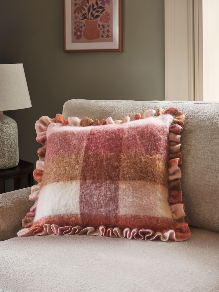 Check Frill Edge Cushion - Изображение 1 из 5