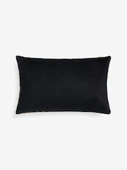 Black/Gold 50 x 30cm Cut Velvet Faux Tiger Cushion - Image 4 of 5