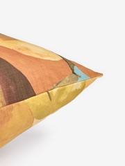 Ochre Yellow Printed Abstract House Cushion - Image 5 of 5