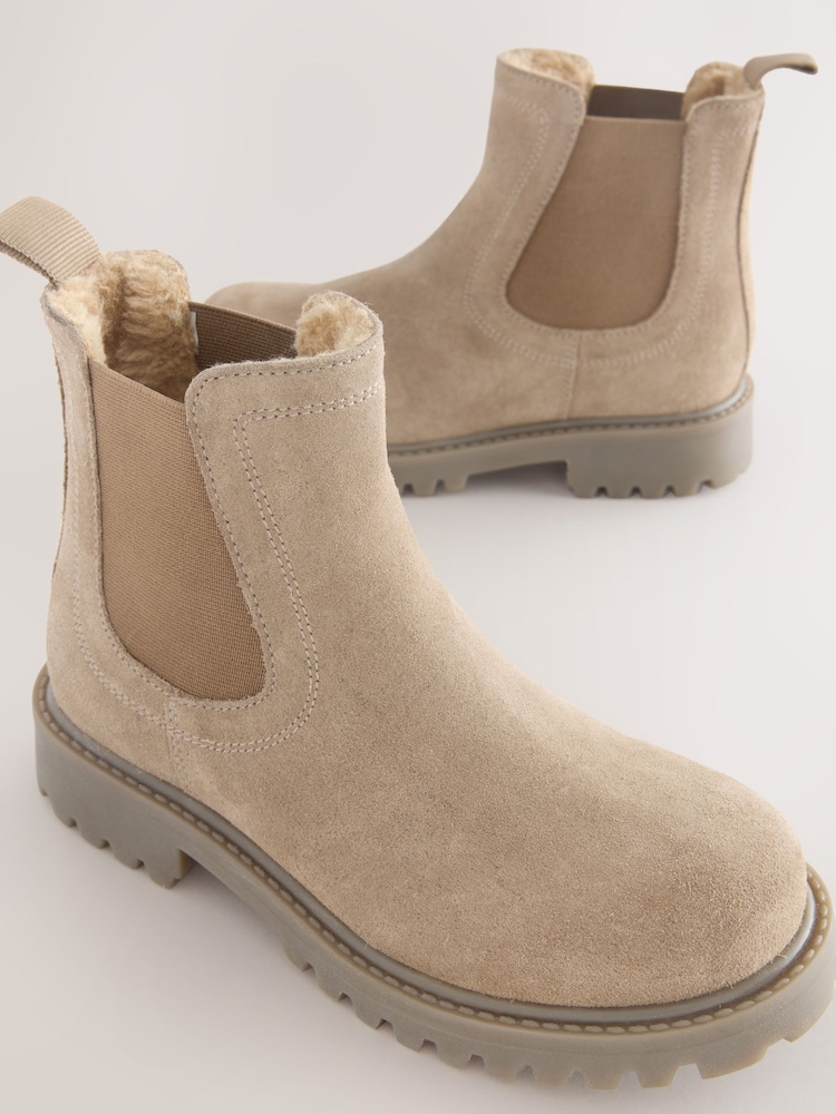 Neutral Standard Fit (F) Leather Warm Lined Chelsea Boots - Image 7 of 7 Neutral Standard Fit (F) Leather Warm Lined Chelsea Boots - Image 7 of 7