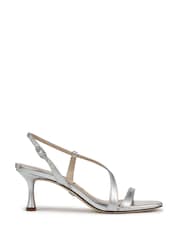 Sam Edelman Silver Prance Kitten Heel Sandals - Image 1 of 6