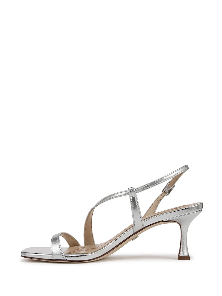 Sam Edelman Silver Prance Kitten Heel Sandals - Image 2 of 6