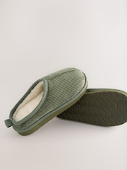 Khaki Green Corduroy Cosy Mule Slippers - Image 4 of 5