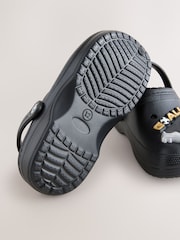 Black Football Print - Warm Lined Slipper Clogs - Imagen 5 de 5