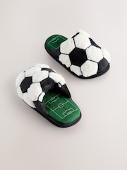 Black/White Football Slipper Mules - Image 1 of 5